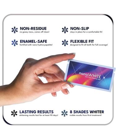 nanoWHITE 2-in-1 Teeth Whitening Strips | Professional Hydrogen Peroxide + Enamel-Repairing Nano-Hydroxyapatite | 28 No-Residue Non-Slip Strips | Up to 8 Shades Whiter | Safe for Sensitive Teeth - Buy Online on GoSupps.com