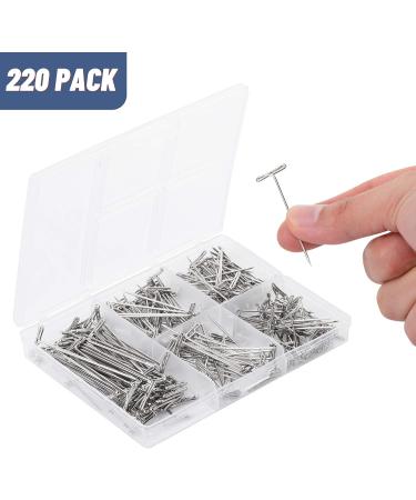 Mr. Pen- T Pins 220 Pack Assorted Sizes T-Pins T Pins for Blocking Knitting Wig Pins T Pins for Wigs Wig Pins for Foam Head T Pins for Sewing Wig T Pins Blocking Pins T Pins for Office Wall - Buy Online on GoSupps.com