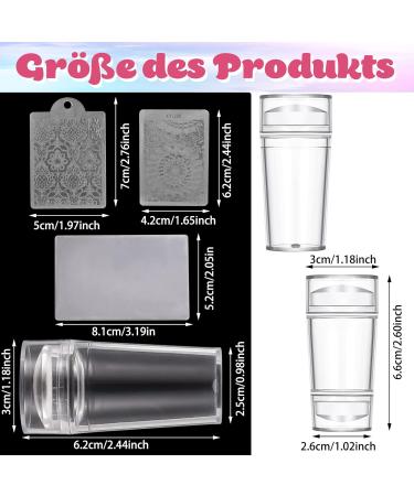 Friusate 15-Piece Nail Art Stamper Set | Clear Jelly Stamper & Spatula for French Manicure | Perfect for Gel Nails & Smile Line Designs - Buy Online on GoSupps.com