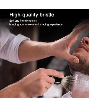 Natudeco Men's Shaving Brush - Premium Beard & Facial Cleaning Brush with Black Drip Stand | Ideal for Wet Shaving & Hairdressing Tools - Buy Online on GoSupps.com