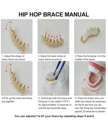 Gold Braces Set - Custom Fit Hip Hop & Punk Teeth Grillz | Metal Decoration Jewelry for Oral Care (Pink) - Buy Online on GoSupps.com