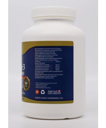 EastenLight Omega-3 1200mg Triple Strength Deep Sea Fish Oil/Vitamin D 1000IU 180 Softgels - Buy Online on GoSupps.com