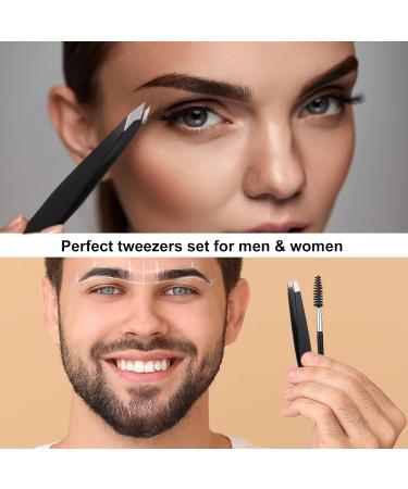 NAYTRU 6 Pack Precision Tweezers Set for Women - Stainless Steel Eyebrow Kits with Case for Shaping and Hair Removal - Buy Online on GoSupps.com