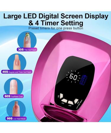 Buy UV LED Nail Lamp Rechargeable - 108W Cordless Professional Nail Dryer Kit with UV Gloves | Fast Curing Gel Polish | Portable & Smart Sensor - Buy Online on GoSupps.com