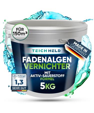Pond hero thread algae destroyer pond 360 protection for fish 5kg extra fast & effective thanks to 2in1 effect with long -term effect algae remedy algae algae algae remote algae stop 5 kg