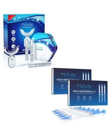 MySmile Teeth Whitening Kit Enhanced Teeth Whitener 3 Non-Sensitive Teeth Whitening Syringe 3 Non-Sensitive Teeth Whitening Pen Helps to Remove Stains from Coffee Smoking Wine Soda Tea