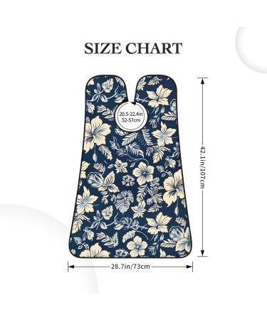 Blue and White Floral Shaving Bib | Waterproof Beard Apron | Perfect Gifts for Dad | One Size Fits All - Buy Online on GoSupps.com