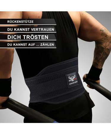 Durable Leather Weight Lifting Belt - Adjustable 10 Holes Padded Lumbar Support for Bodybuilding & Power Lifting - International Shipping Available - Buy Online on GoSupps.com