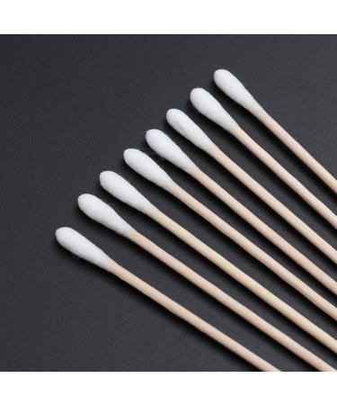 GLEAVI 100pcs Cotton Swabs - Organic Wood Applicator Tips for Ear Wax Removal Makeup Brushes and Cleaning - Best Quality Cotton Sticks - Buy Online on GoSupps.com