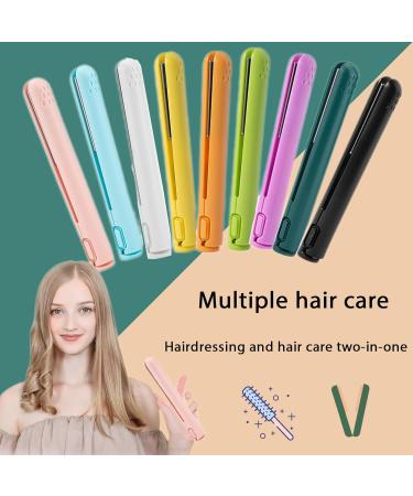 Mini Dual-Purpose Curling Iron Cordless 2 in 1 Mini Dual Purpose Curling Iron Cordless Mini Curling Iron for Short Hair Portable Travel Curling Wand for Women (Dark Green) - Buy Online on GoSupps.com