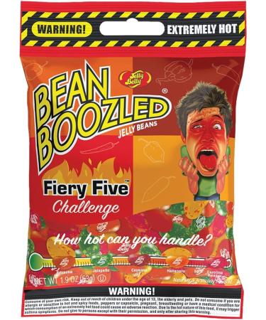 Jelly Belly Fiery Five Bean Boozled Jelly Beans 3-Pack 54g - Holidays & Christmas Candy - Vegan Candy Dairy Free Snacks Gluten Free Kosher Candy Bulk Candy Stocking Stuffers for Teens - Buy Online on GoSupps.com