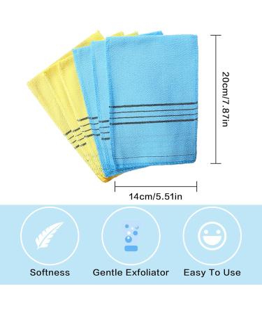 Korean Exfoliating Mitt 12 Pack - Double Sided Body Scrub Cloth & Gloves for Dead Skin Removal - Buy Online on GoSupps.com