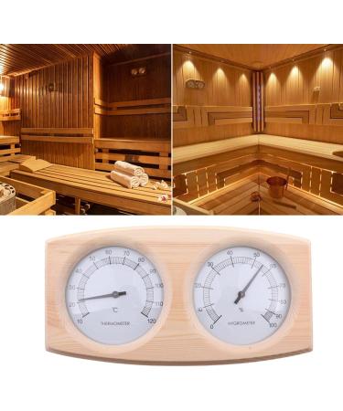 FUBESK 2-in-1 Wooden Sauna Thermometer & Hygrometer | Accurate Wall Thermometer for Sauna Rooms - Best Sauna Tools for Optimal Comfort - Buy Online on GoSupps.com