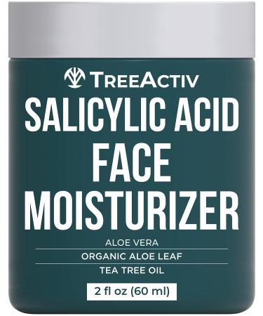 TreeActiv Acne Treatment Face Cream  Salicylic Acid & Tea Tree Oil Formula Deeply Moisturizes & Fights Acne  Works on Whiteheads & Blackheads 90 Day Supply
