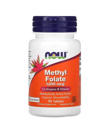 Now Foods Methyl Folate 1 000 mcg 90 Tablets