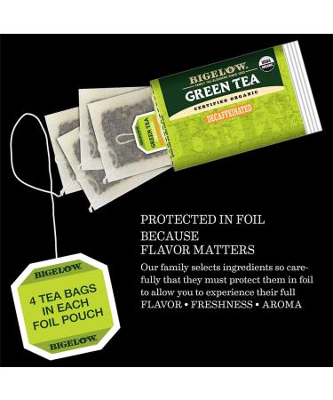 Bigelow Organic Decaf Green Tea - 40 Count (Pack of 6) | 240 Tea Bags - Buy Online on GoSupps.com