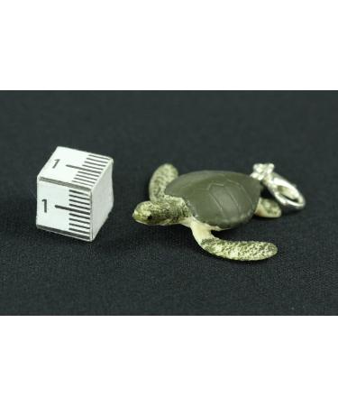 Miniblings Green Turtle Charm Zipper Pull - Handmade Fashion Jewelry Silver-Plated Chain Pendant & Bracelet Trailer - Buy Online on GoSupps.com