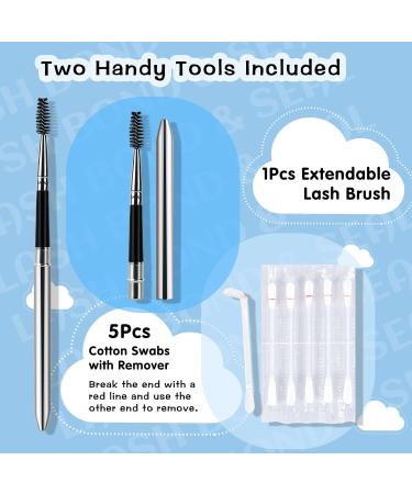KevKev Lash Bond and Seal - Waterproof Eyelash Glue for Lash Clusters 72-Hour Strong Hold 10ml Black with Remover Swabs - Buy Online on GoSupps.com