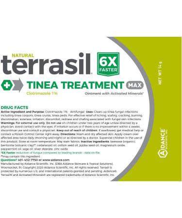 Terrasil Tinea Treatment Max 14g - Fast Relief for Ringworm & Skin Infections - Buy Online on GoSupps.com
