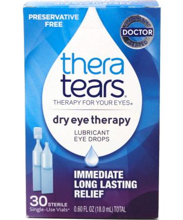 Thera Tears Dry Eye Therapy Lubricant Eye Drops, 32 Single-Use Vials Per Pack (Pack of 3)