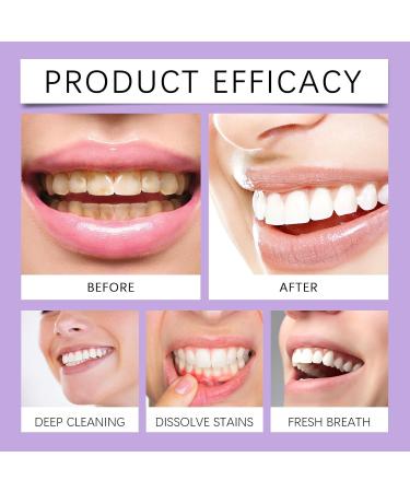 Purple Brightening Toothpaste - Teeth Whitening Stain Removal Enamel Protection Gentle Formula Easy Daily Use(1PCS) - Buy Online on GoSupps.com