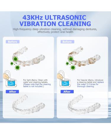  Bibykivn Ultrasonic Cleaner Ultrasonic Cleaner UV 43000Hz Ultrasonic Cleaner Eyeglass Cleaner for Cleaning Jewelry Dentures Watches Glasses Rings Necklaces (White) - Buy Online on GoSupps.com