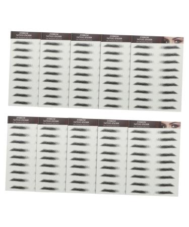 FOMIYES 10pcs Temporary Eyebrows Female Artificial Shaping Makeup Stickers Supply Creative