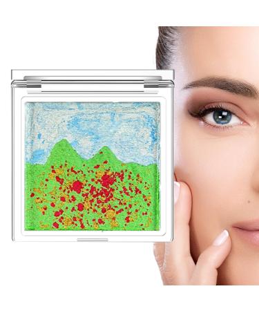 Pearlescent Eye Shadow Waterproof Eyeshadow - Landscape Eyeshadow Eyeshadow Palette Multi-Color Eyeshadow for Eyes Makeup Long-Lasting Xiaguang #02