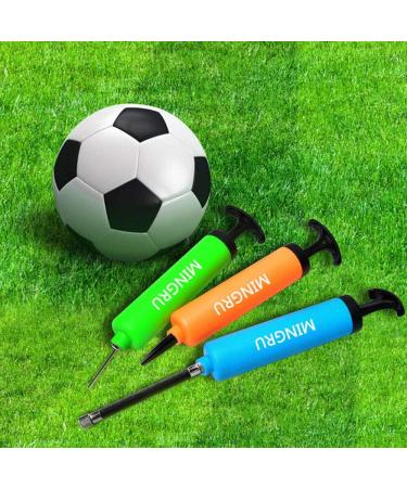 MINGRU Ball Pump for Basketball  Soccer  Volleyball  Rugby  Water Polo Ball & Other Inflatables Air Pump  Needles and Nozzles Included 3 PACK - BLUE GREEN ORANGE 8" - Buy Online on GoSupps.com