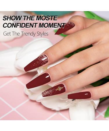 Mobray 60g Poly Nail Gel - Burgundy Maroon Acrylic Gel for Thickening Nail Beauty | Professional Salon & DIY Manicure Gift for Women - Buy Online on GoSupps.com