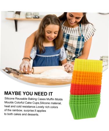 Zerodeko 20pcs Baking Mold Silicone Molds Reusable Baking Cases Tray Mold Muffin Baking Cups Cake Egg Tart - Buy Online on GoSupps.com