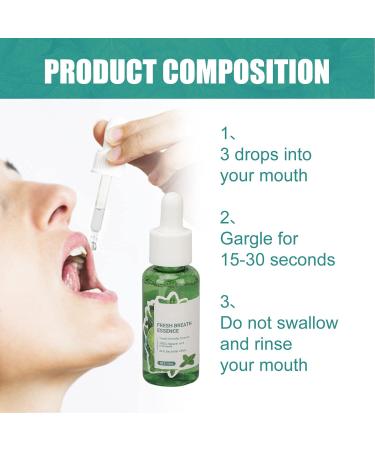 30ml Fresh Breath Serum - Bad Breath Eliminator for Men & Women | Mint Oral Care Drops - Buy Online on GoSupps.com