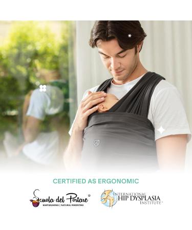 KOALA BABYCARE Baby Sling Carrier Stretchy Baby Wrap Carrier - Grey - Buy Online on GoSupps.com