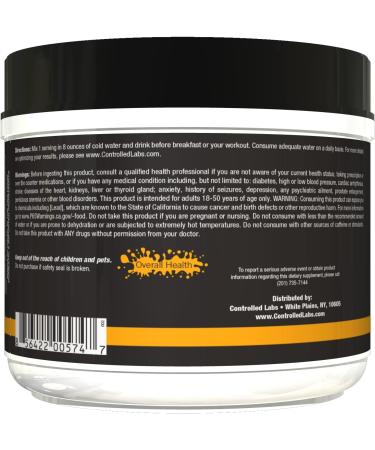 CONTROLLED LABS Orange Brainwash Powder Enhanced Energy and Focus 20 Servings BrainNootropic Helps Increase Stamina and Endurance Lemon Frost 5.6 Ounce (Pack of 1) - Buy Online on GoSupps.com