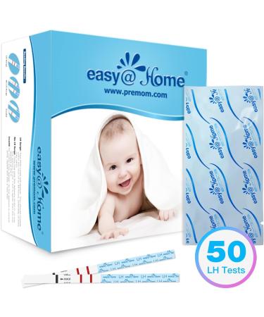 EasyHome Ovulation Test Strips (50-Pack) | FSA Eligible Predictor Kit with Premom App | 50 LH Tests | 50 Count - Buy Online on GoSupps.com
