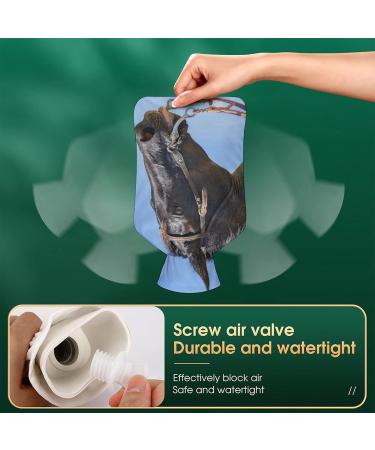 Black Horse Hot Water Bottle with Plush Cover - Ideal Hand Warmer for Adults & Children (26.5x15.3cm) - Shop Internationally! - Buy Online on GoSupps.com