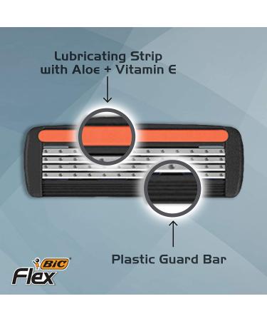 BIC Flex 4 Sensitive Men's Razor - 4-Blade Disposable, 1 Handle & 12 Cartridges - Buy Online on GoSupps.com