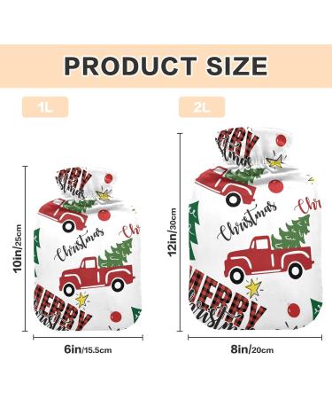 Cartoon Christmas Tree Hot Water Bottle - 2L | Heat & Cold Therapy for Pain Relief | Fun Design with Cozy Cover - Buy Online on GoSupps.com