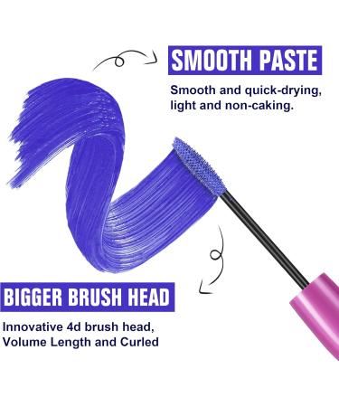 Vawolecy Colorful Mascara Waterproof Rainbow Mascara for Volume & Intense Color Vegan & Cruelty Free 04 5ml - Buy Online on GoSupps.com