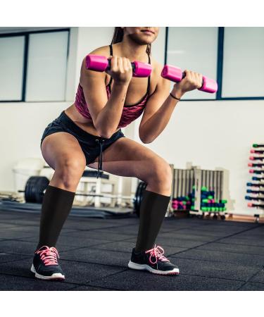 Opopark 3 Pairs Compression Socks for Women & Men Medical Circulation 20-30 mmhg Flight Socks Knee High Compression Stockings for Athletic Nurse Running Travel S/M Multicolour - Buy Online on GoSupps.com