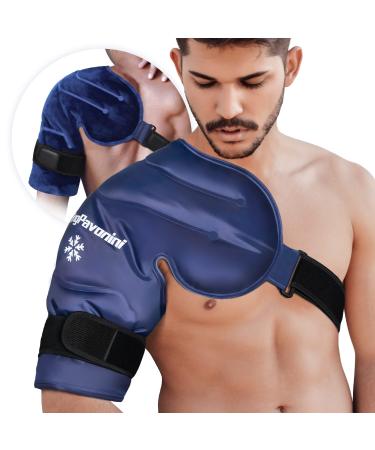 XL Shoulder Ice Pack Rotator Cuff Cold Therapy Reusable Gel Ice Pack for Shoulder Injuries Shoulder Ice Pack Wrap for Pain Relief Swelling Shoulders Surgery Tendonitis Bursitis Blue Blue Large Size