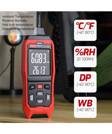 Digital Humidity & Temperature Meter - LCD Dew Point Tester Hygrometer for Accurate Readings | International Shipping Available - Buy Online on GoSupps.com