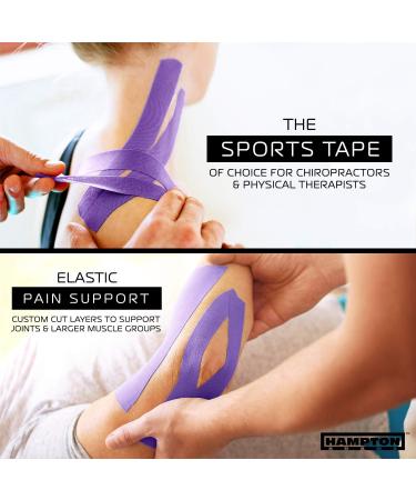 135ft Waterproof Bulk Kinesiology Tape Roll - Sports Therapy Support for Knee, Muscle, Wrist, Shoulder, Back - Premium Elastic & Hypoallergenic Cotton - Purple - Buy Online on GoSupps.com