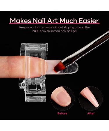 Modelones 12Pcs Nail Tips Clip for Quick Poly Gel Nail Extension - Manicure Nail Art Tool - Buy Online on GoSupps.com