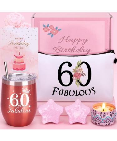 60th Birthday Pamper Gifts for Women 60th Unique Birthday Hampers For Her Birthday Present For women 60 Year Old Lady Birthday Gifts Birthday Basket Gifts For Mum Friend Sister Bestie Turning 60 E 60th Birthday