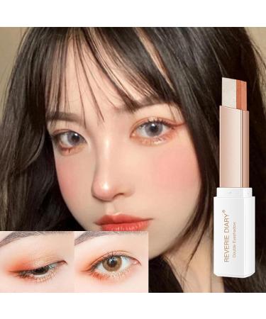  Merting Double Colors Eyeshadow Stick Two-tone Eyeshadow Stick Waterproof Makeup Gradient Glitter Glitter Matte Eye Modification - Buy Online on GoSupps.com