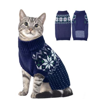 Katzinst dog sweater Christmas sweater dog dog sweater fleece dog sweater Christmas with snowflake pattern dog sweater medium -sized dogs for chenery maleser jack russell blue m m blue - Buy Online on GoSupps.com