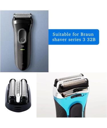Clke Replacement Head for Braun Series 3 32B Men's Razor - Compatible with 300S 310S 3000S 3020S 3030S 3040S 3050CC 3090CC - Includes Double-End Brush - Buy Online on GoSupps.com