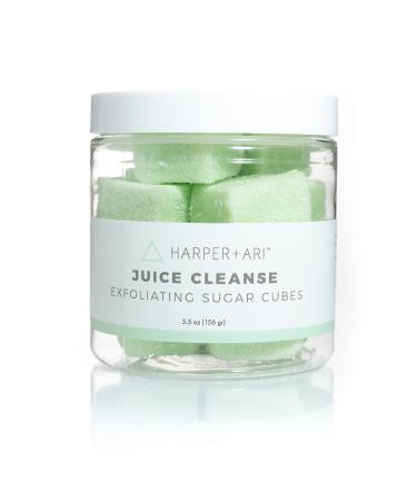 Harper + Ari Sugar Scrub Cubes (Juice Cleanse  10 Cubes/5.3oz)  Exfoliating Body Scrub in Single Use Size  Soften and Smooth Skin with Shea Butter and Aloe Vera