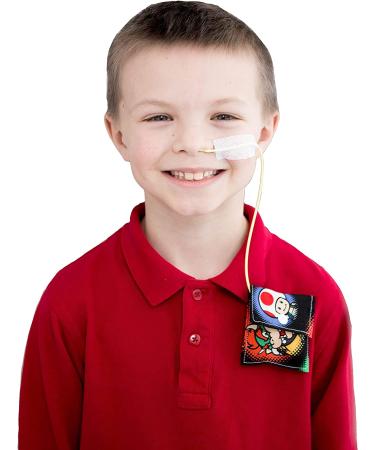 Tubie Pockets Set of 3 - Reusable Feeding Tube Securement Holder in Teal Coral Blue Theme for Infants, Children, Teens, and Adults - Buy Online on GoSupps.com